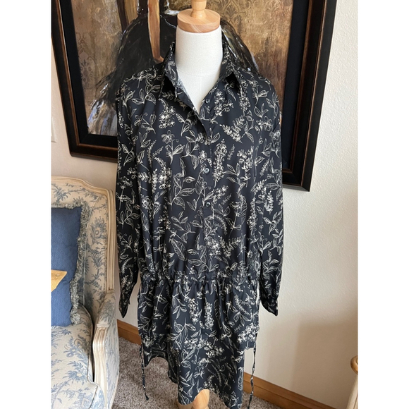 NWT Thakoon Women's Button Up Print Dress, Size 8, Black & White - Picture 3 of 9